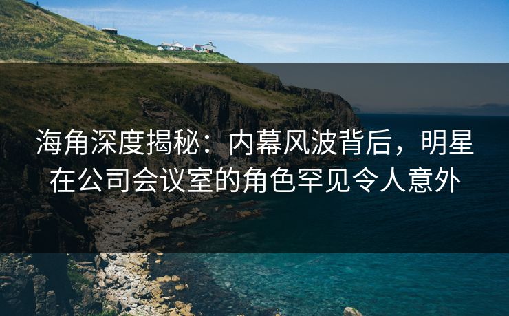 海角深度揭秘：内幕风波背后，明星在公司会议室的角色罕见令人意外